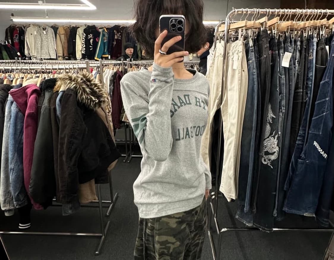 L)Champion 빈티지 사우스다코다 풋볼 롱슬리브 상품이미지1