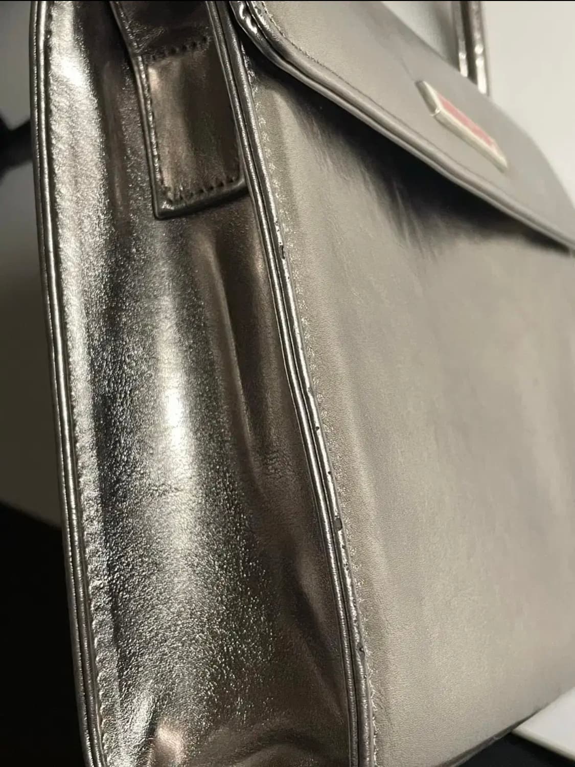 미스치프 이브닝백 실버 건메탈 숄더백 상품이미지3