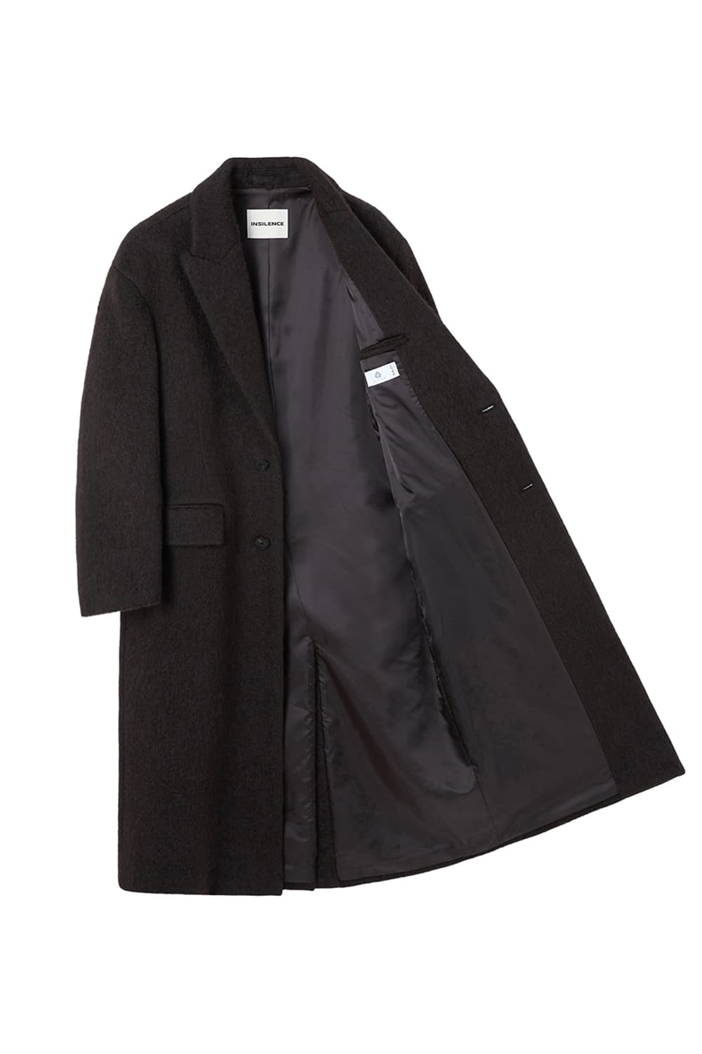 인사일런스 L 헤어리 알파카 오버사이즈 코트 DARK BROWN 브라운 상품이미지2