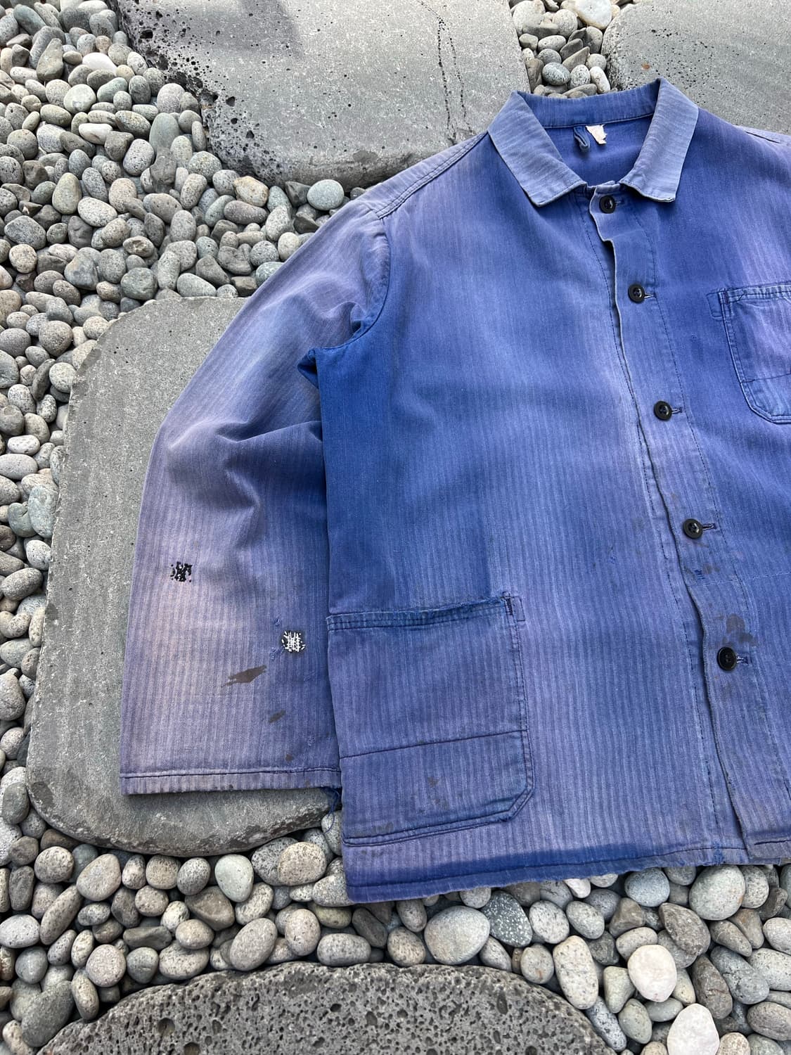 HARD FADED WASHING BLUE HBT 헤링본프렌치워크자켓 상품이미지4