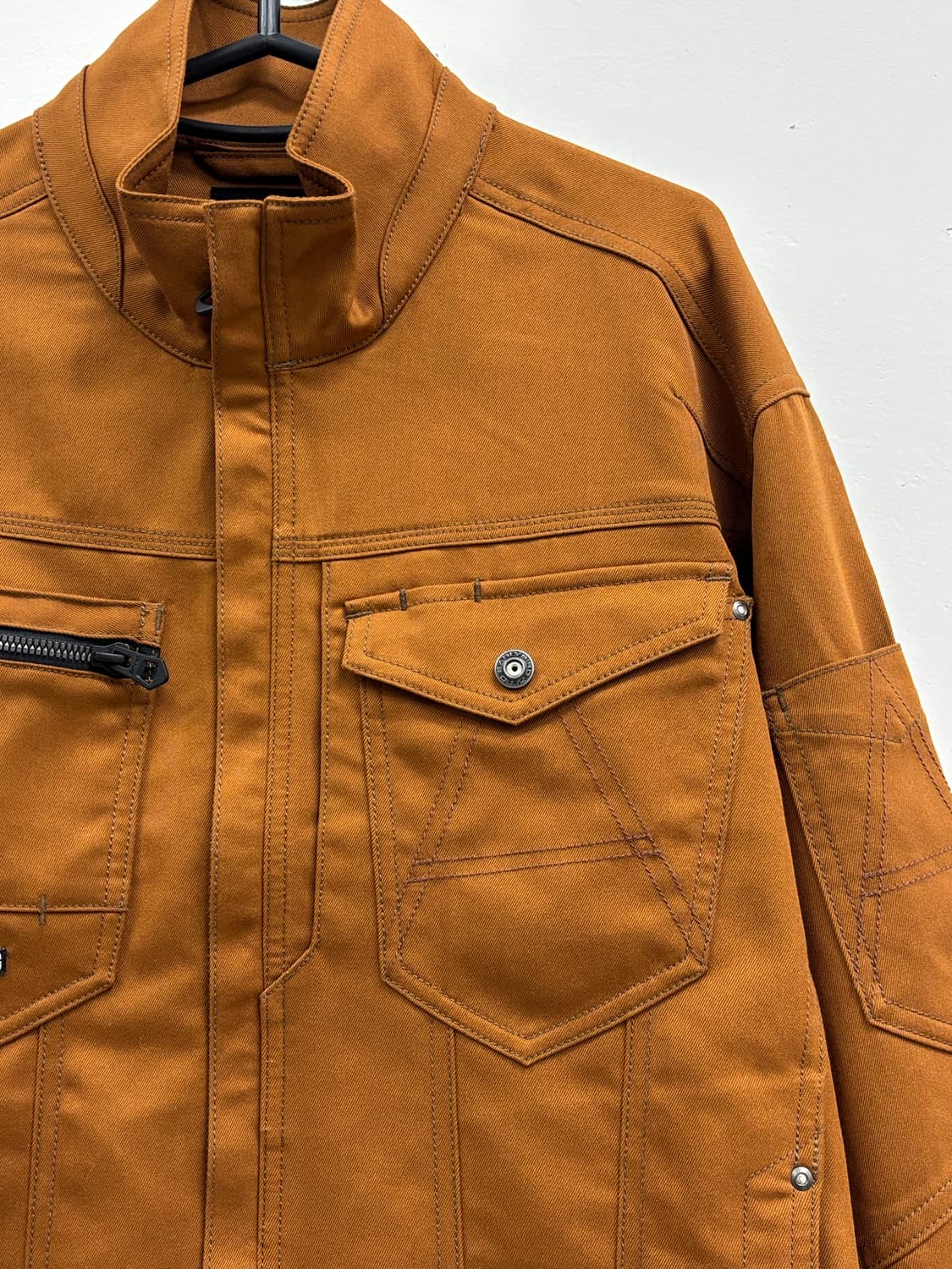 빈티지 브릭 브라운 유틸리티 자켓 블루종 상품이미지7