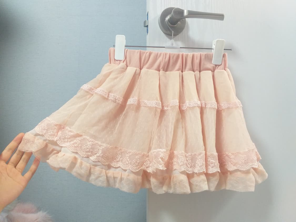 세실맥비 레이스 캉캉스커트 플레어 밴딩치마 히메갸루 캐캐체 핀터깔 y2k 상품이미지1
