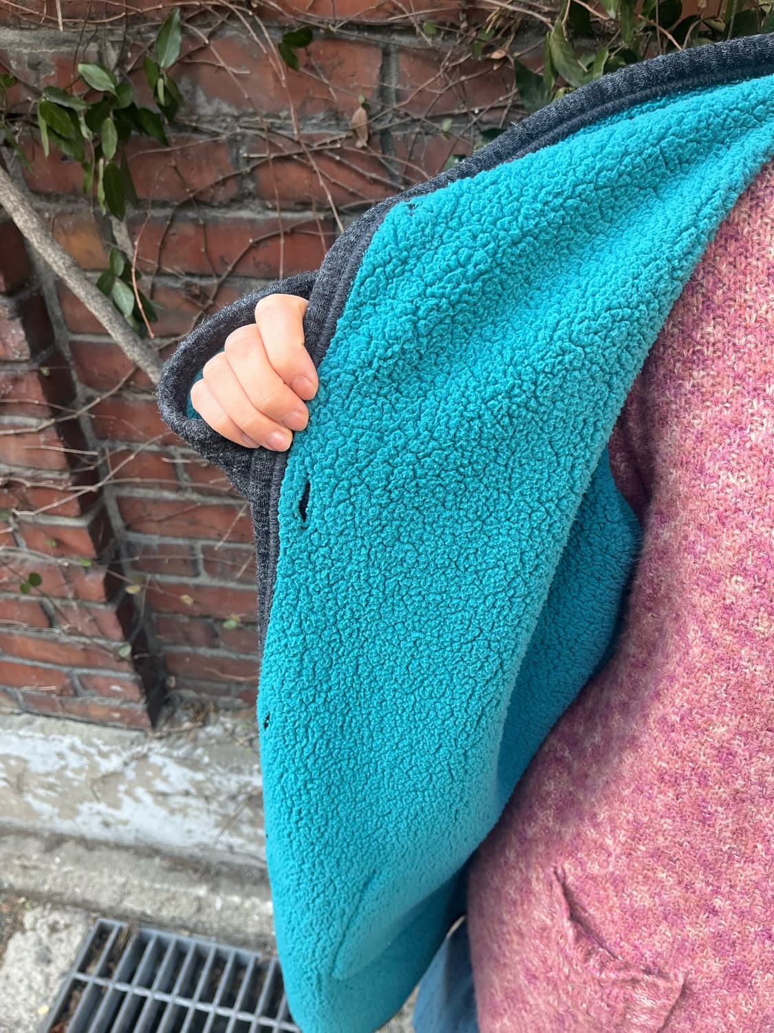 티티카카 차콜 그레이 후드 코트 상품이미지8