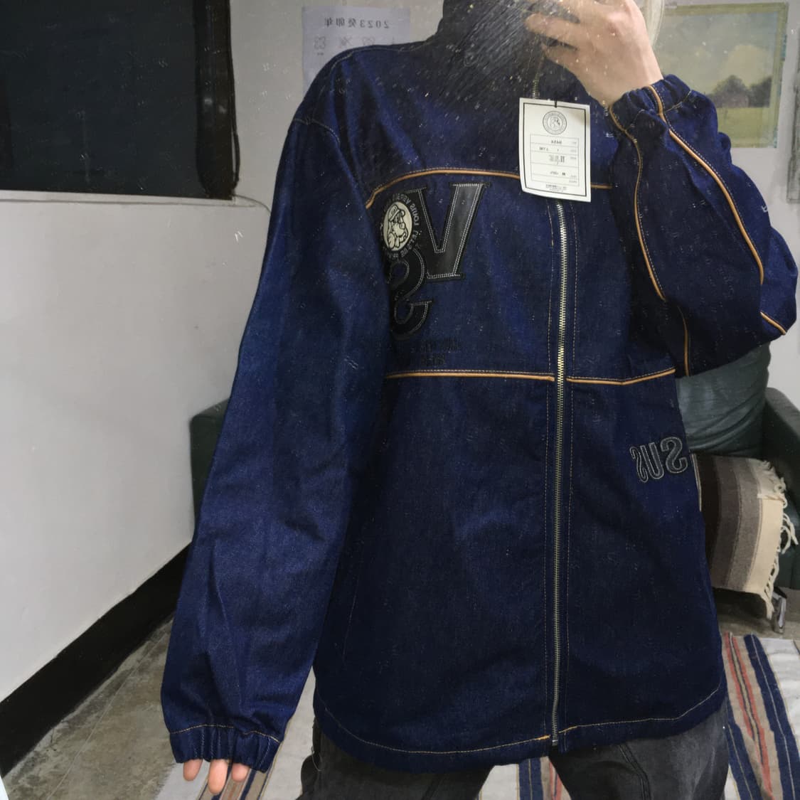 투티/0256 LOUIS VERSUS 데님 스티치 자켓 일본빈티지 새상품 상품이미지3