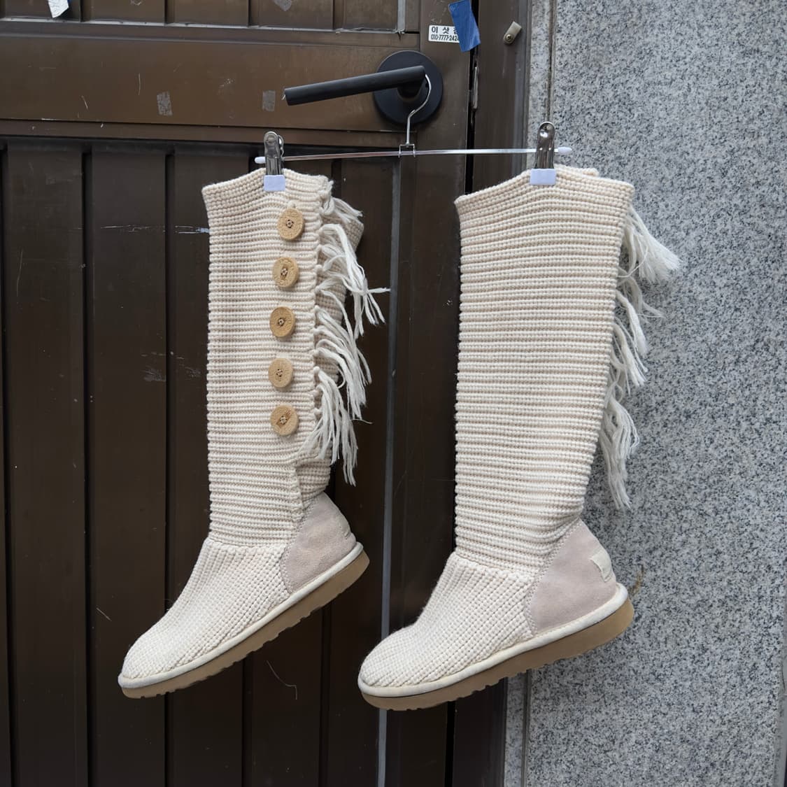 2000s Y2K 니트 카디 어그 부츠 상품이미지2