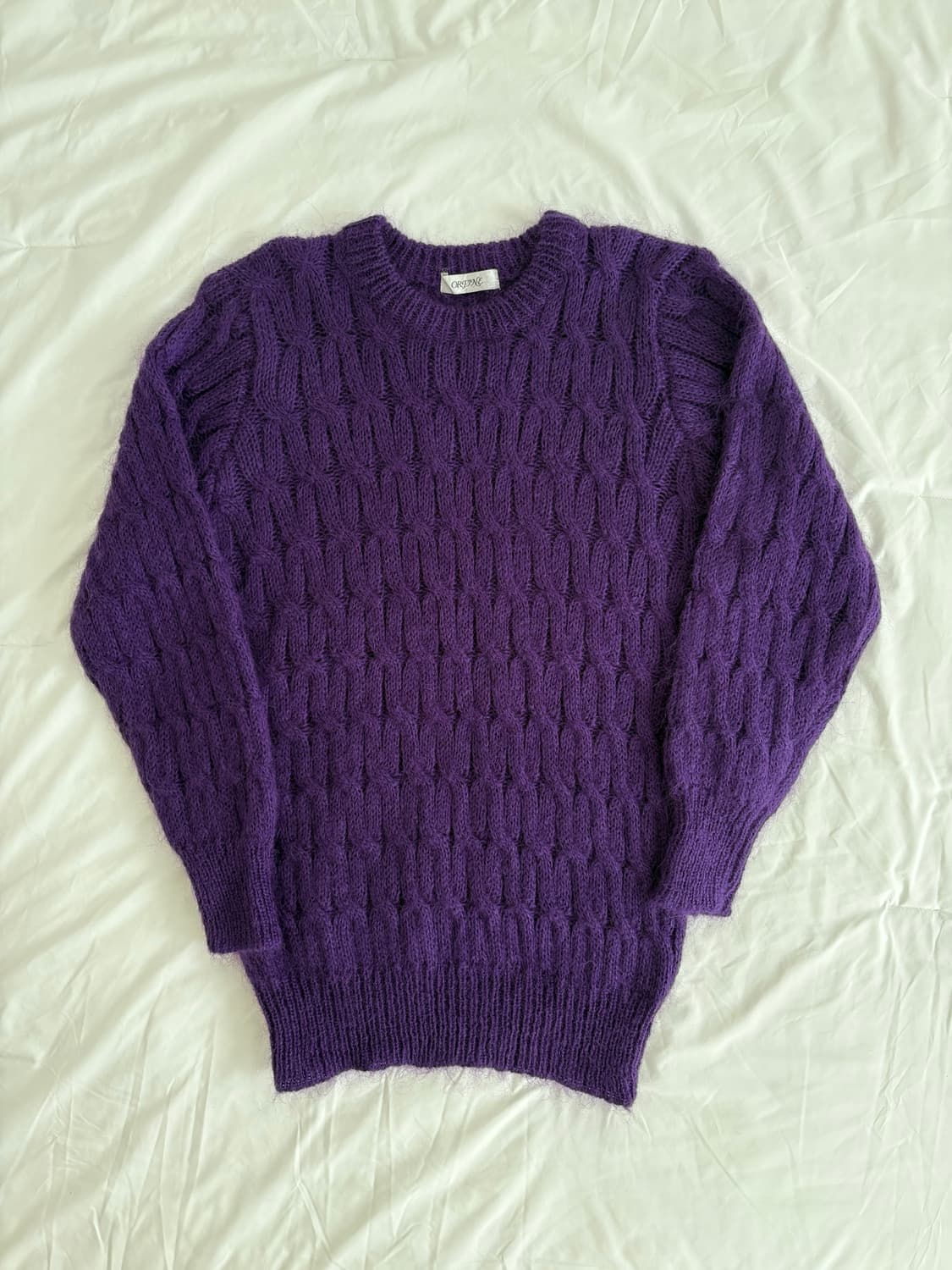 purple cable sweater 케이블 니트 상품이미지3