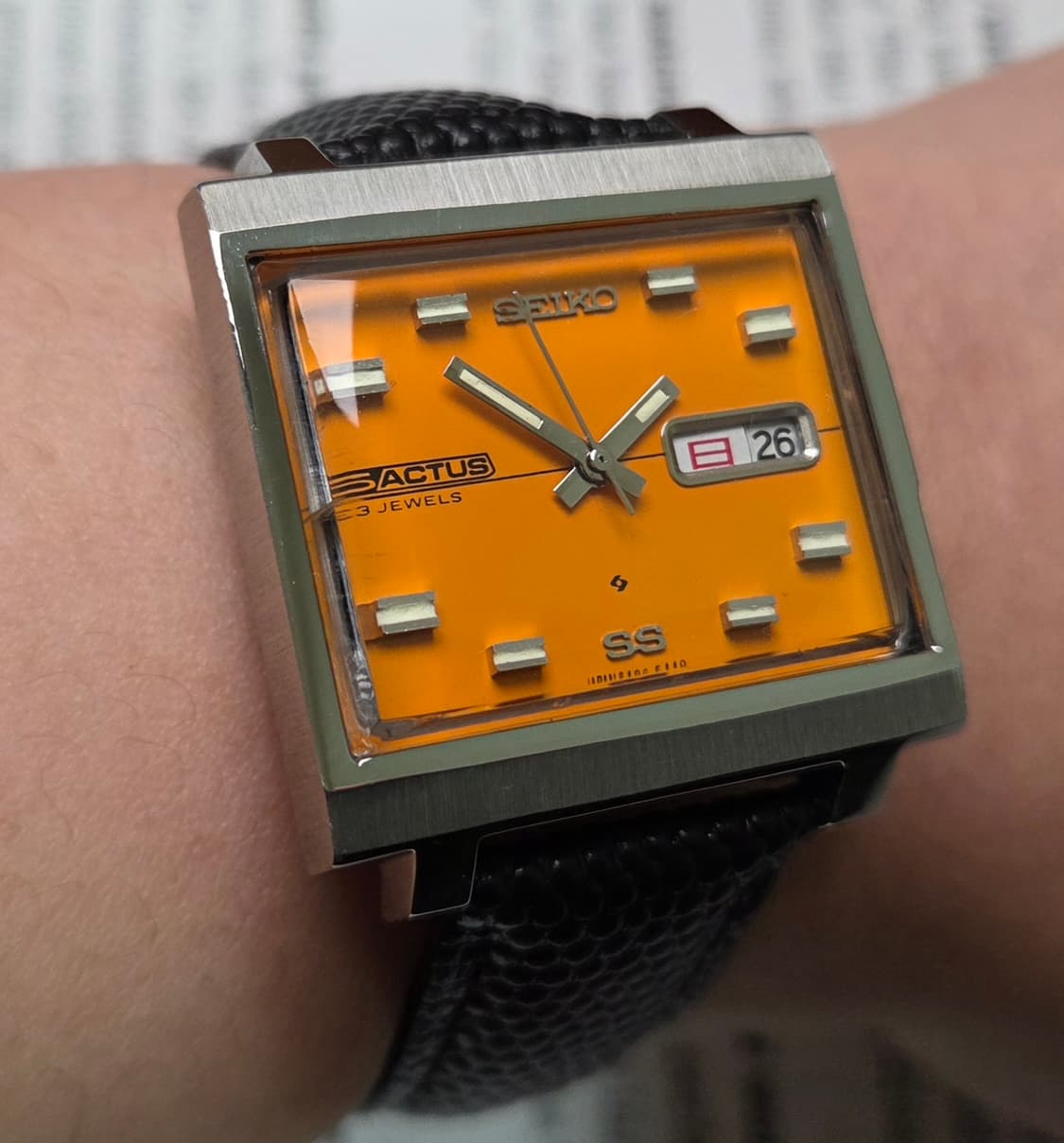빈티지 세이코 액투스 SS 테레비 진노랭이 한자 데이데이트 오토매틱 상품이미지9