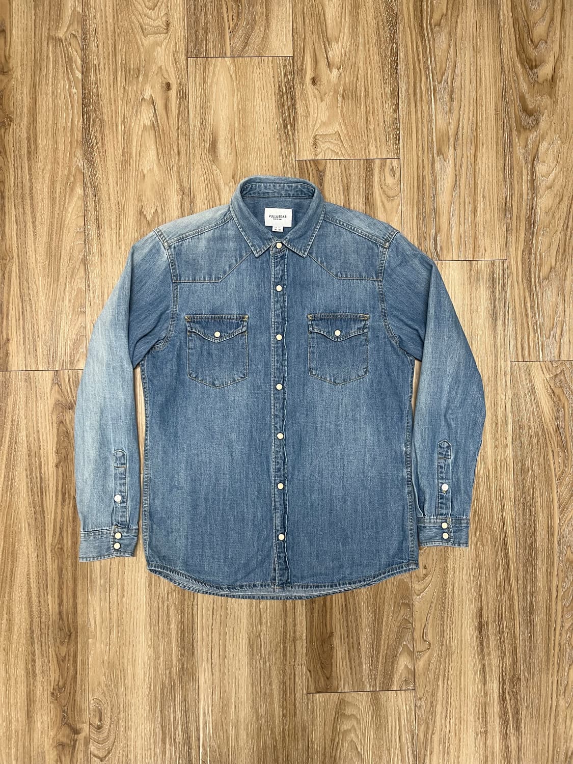 풀앤베어 워싱 데님 셔츠 M 상품이미지1