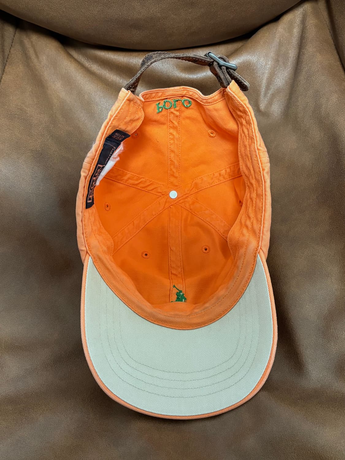 90s 폴로 랄프로렌 레더 스트랩 볼캡 상품이미지8