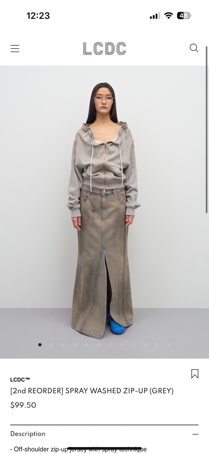 Lcdc tm 집업 SPRAY WASHED ZIP-UP 구해요 상품이미지3