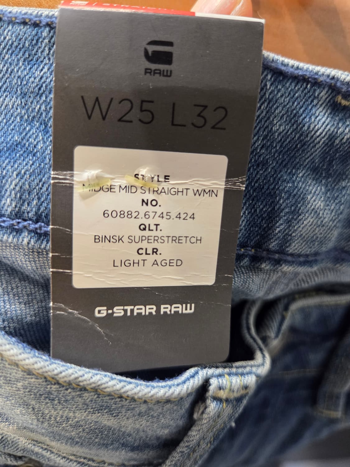 G-STAR RAW 미지 데님 청바지(W25/L32)스판 상품이미지6