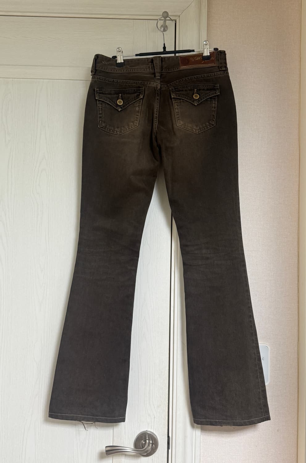 EDWIN SOMETHING 브라운 로우라이즈 부츠컷 상품이미지2