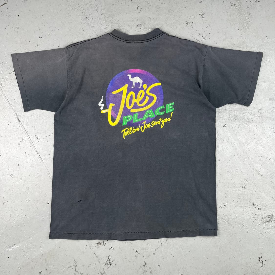 빈티지 카멜 Joe's Place 페이디드 반팔티 상품이미지3