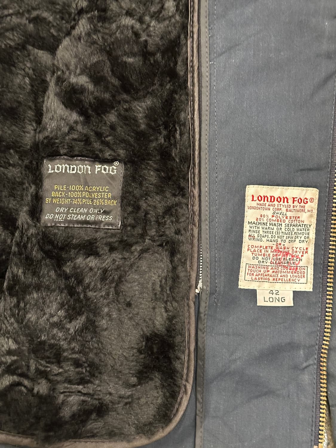 런던포그  블랙 집업 자켓 L 상품이미지5