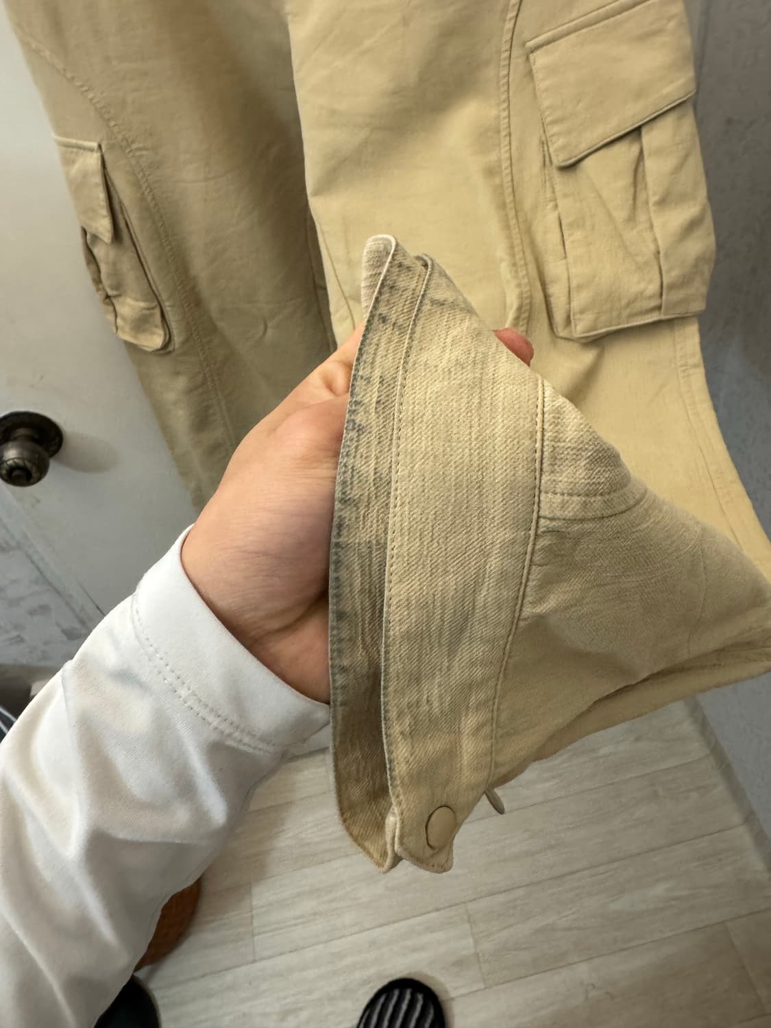 아워스코프 와이드 카고팬츠 베이지(2) 상품이미지4