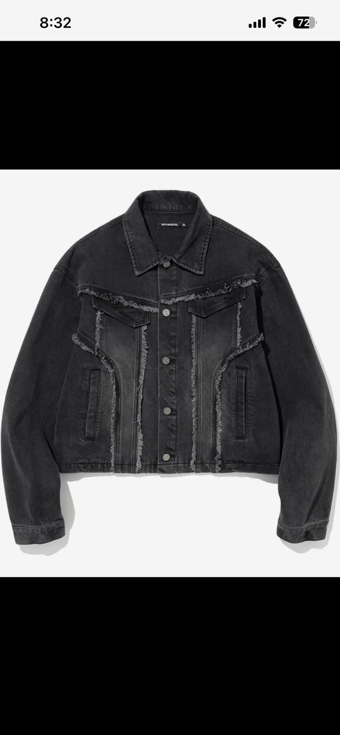 XL낫포너드 크롭 데님 자켓 블랙  상품이미지1