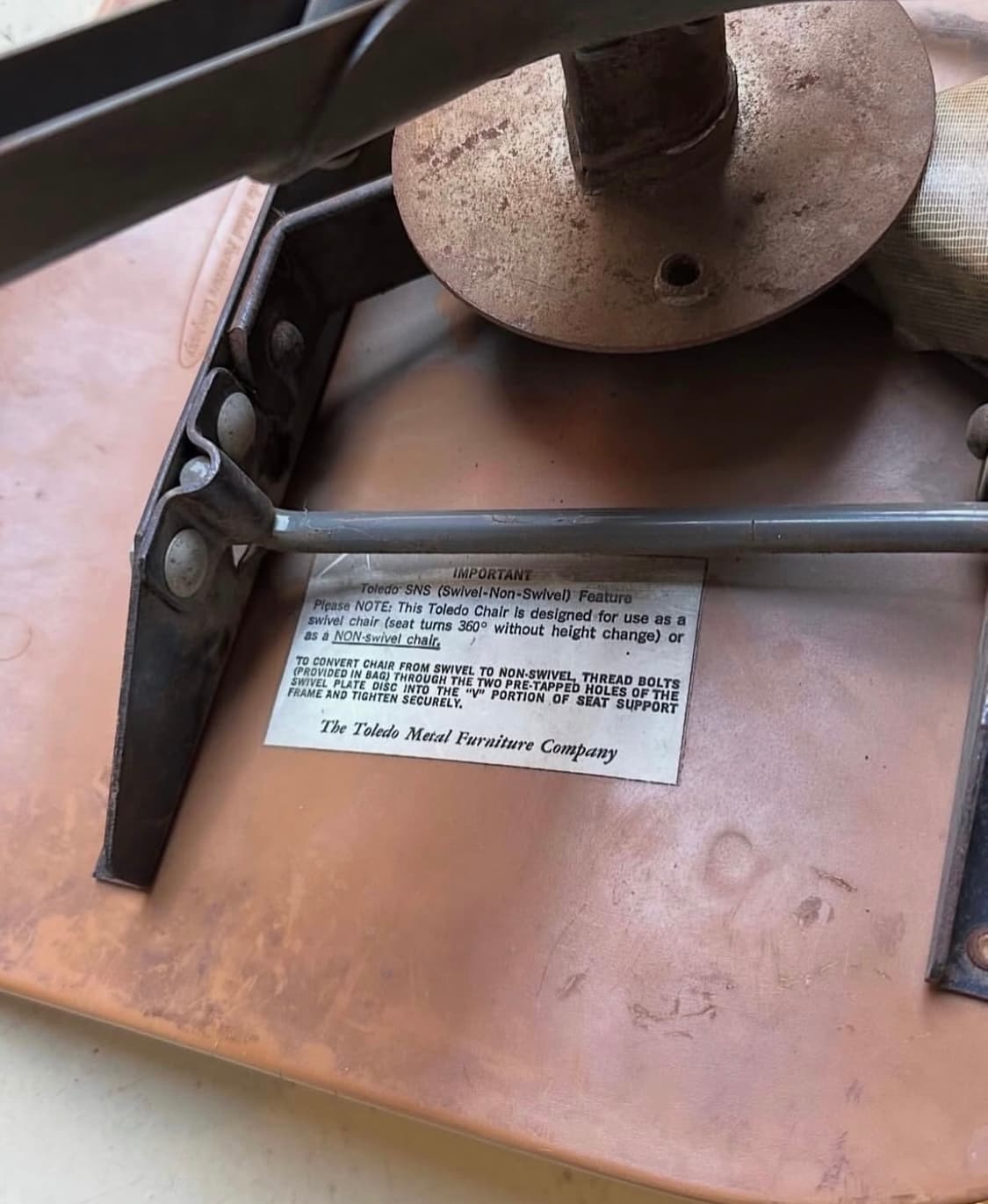 빈티지 Toledo 톨레도 인더스트리얼 스위블 체어 상품이미지6