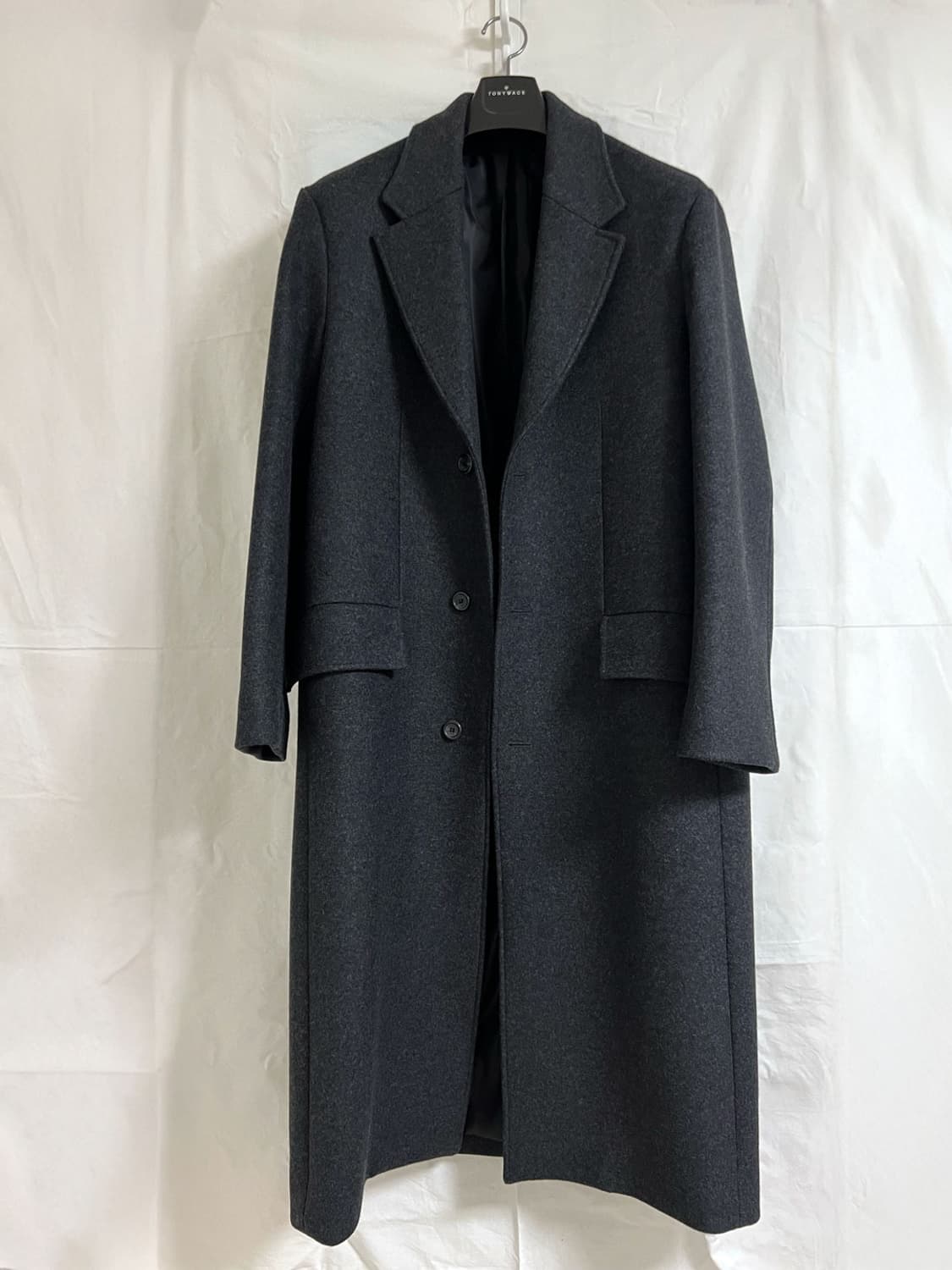 유스 체스터필드 코트 차코르 s 상품이미지1