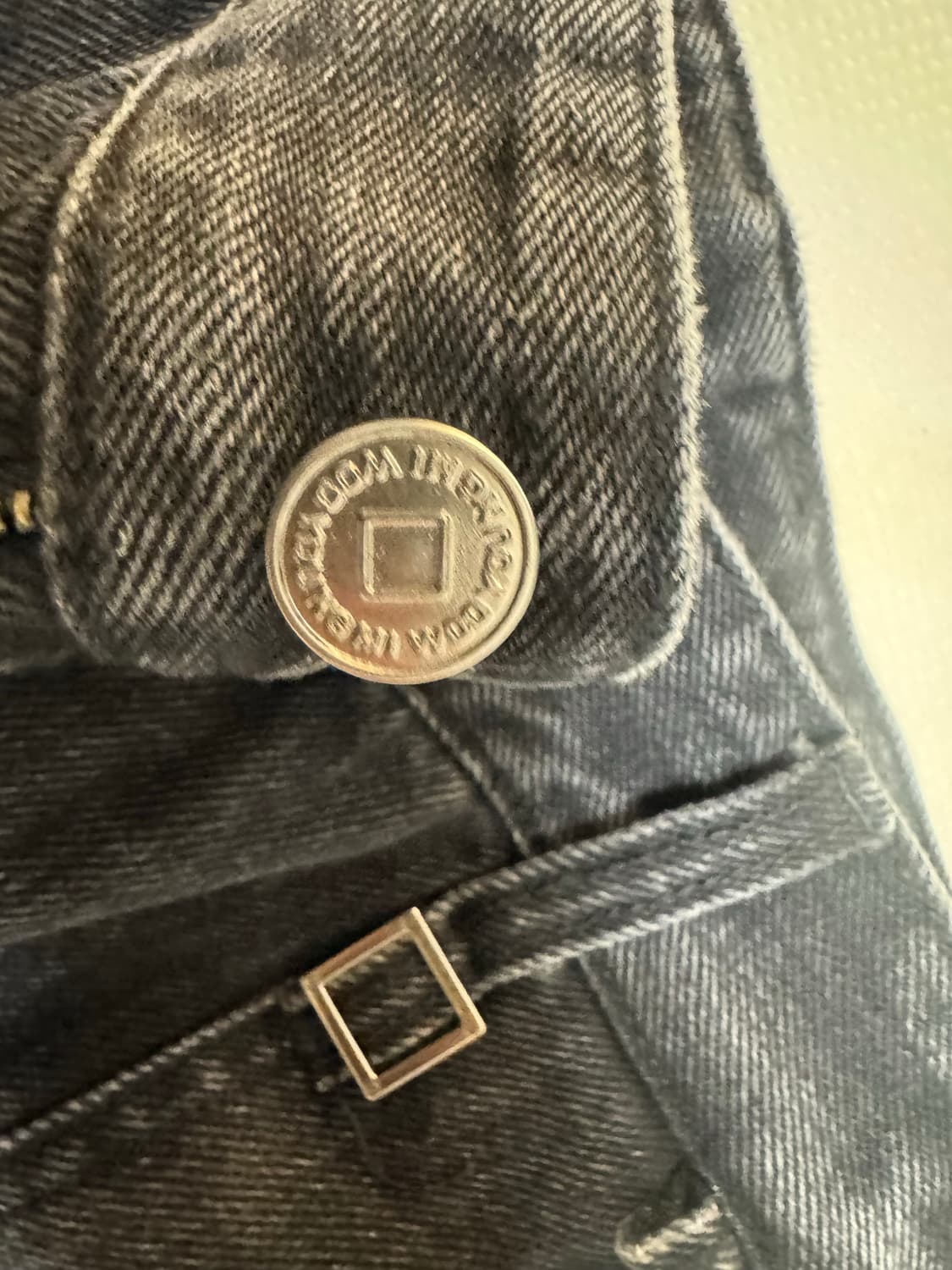 우영미 블랙 와이드 데님 카고 팬츠 (46) 상품이미지5