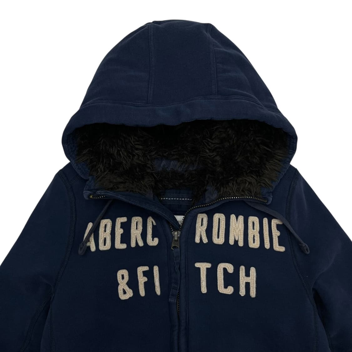 아베크롬비 센터로고 네이비 울프죠 후드집업 M 상품이미지5