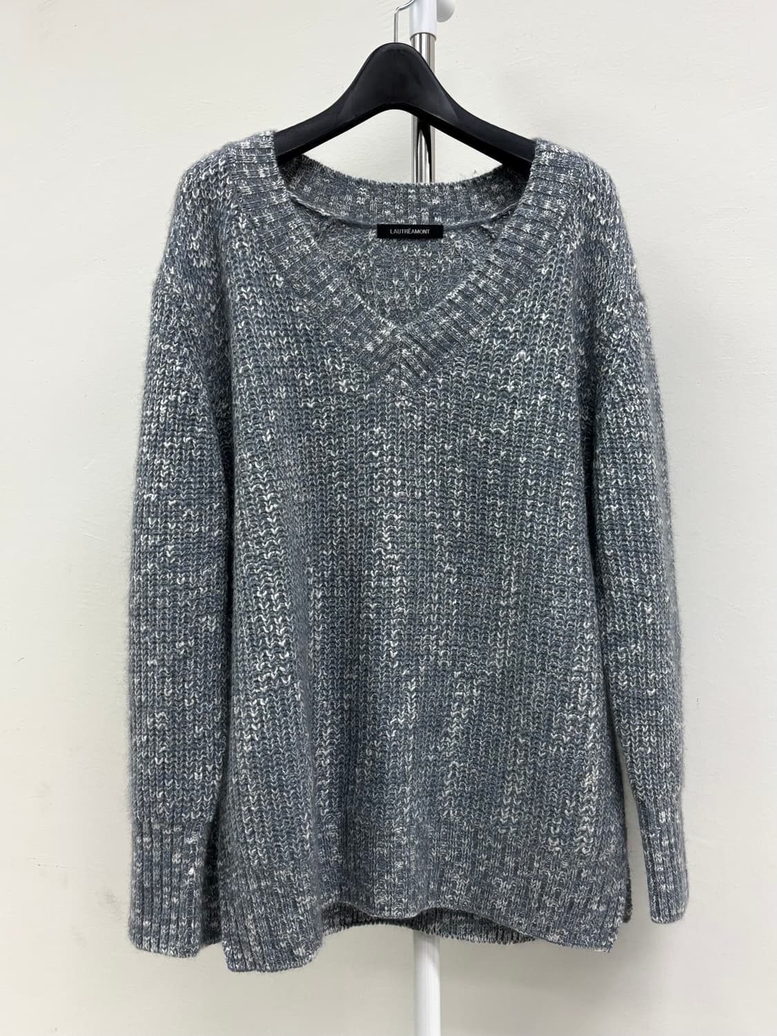 빈티지 그레이 울 니트 스웨터 상품이미지4