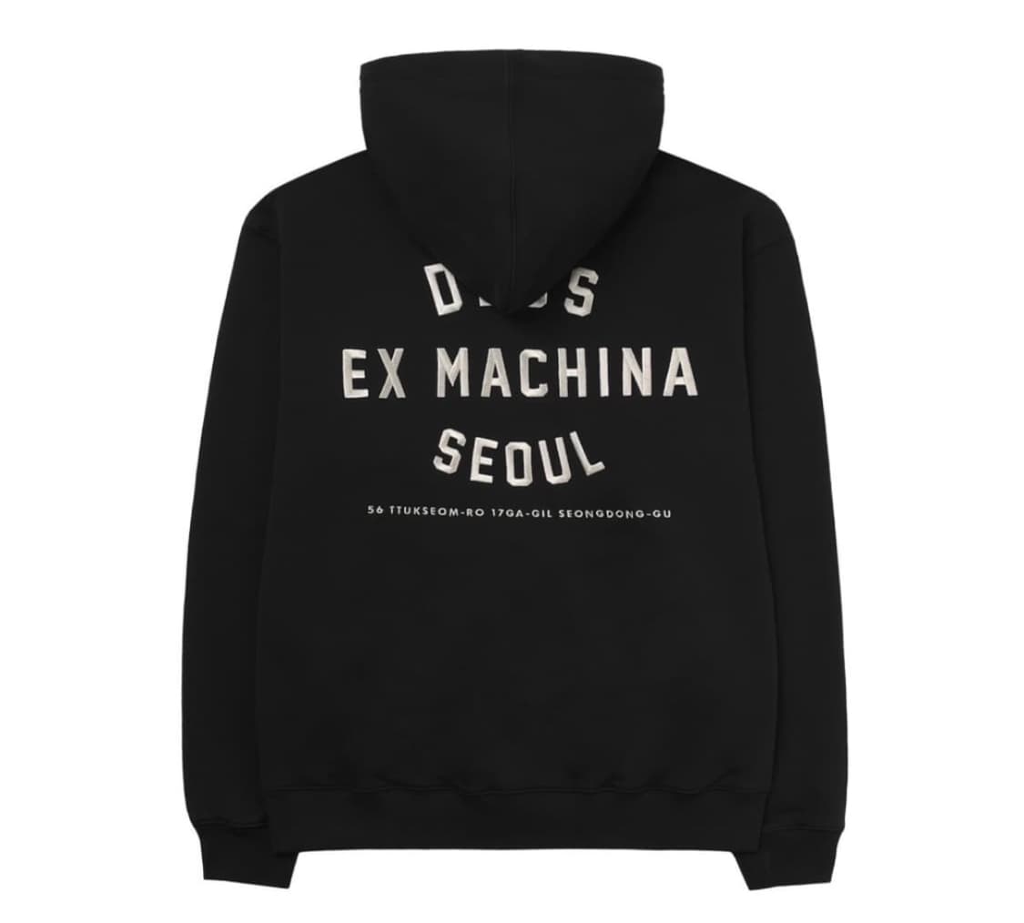 데우스 엑스 마키나 컬리지 어드레스 후드 집업 블랙 상품이미지1