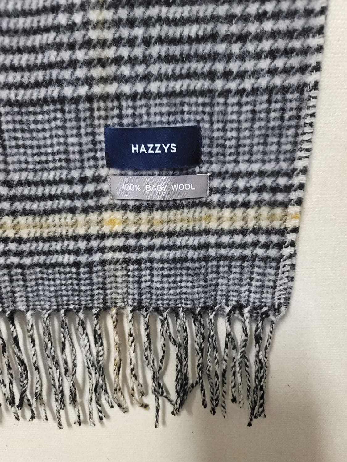 헤지스 베이비울 체크 머플러 상품이미지3