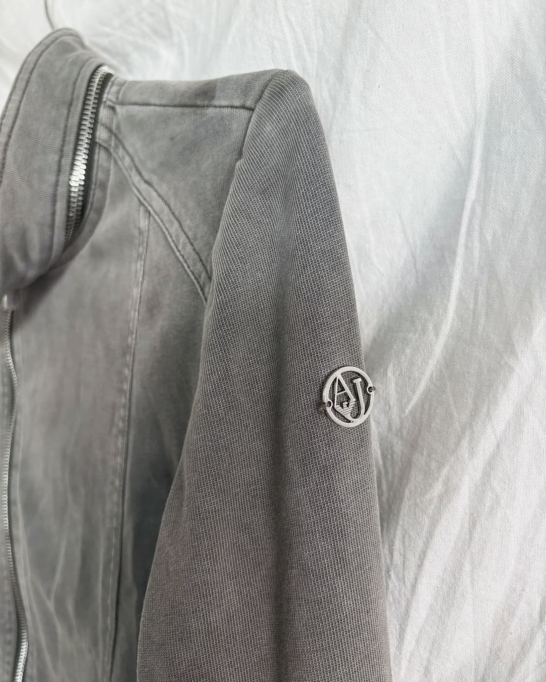 armani 사선지퍼 하이넥 코튼 드레이프 자켓 상품이미지9
