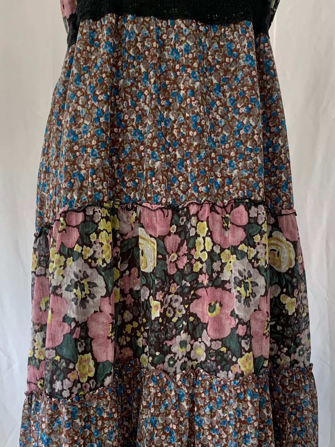 플라워 패치 롱 원피스 상품이미지3