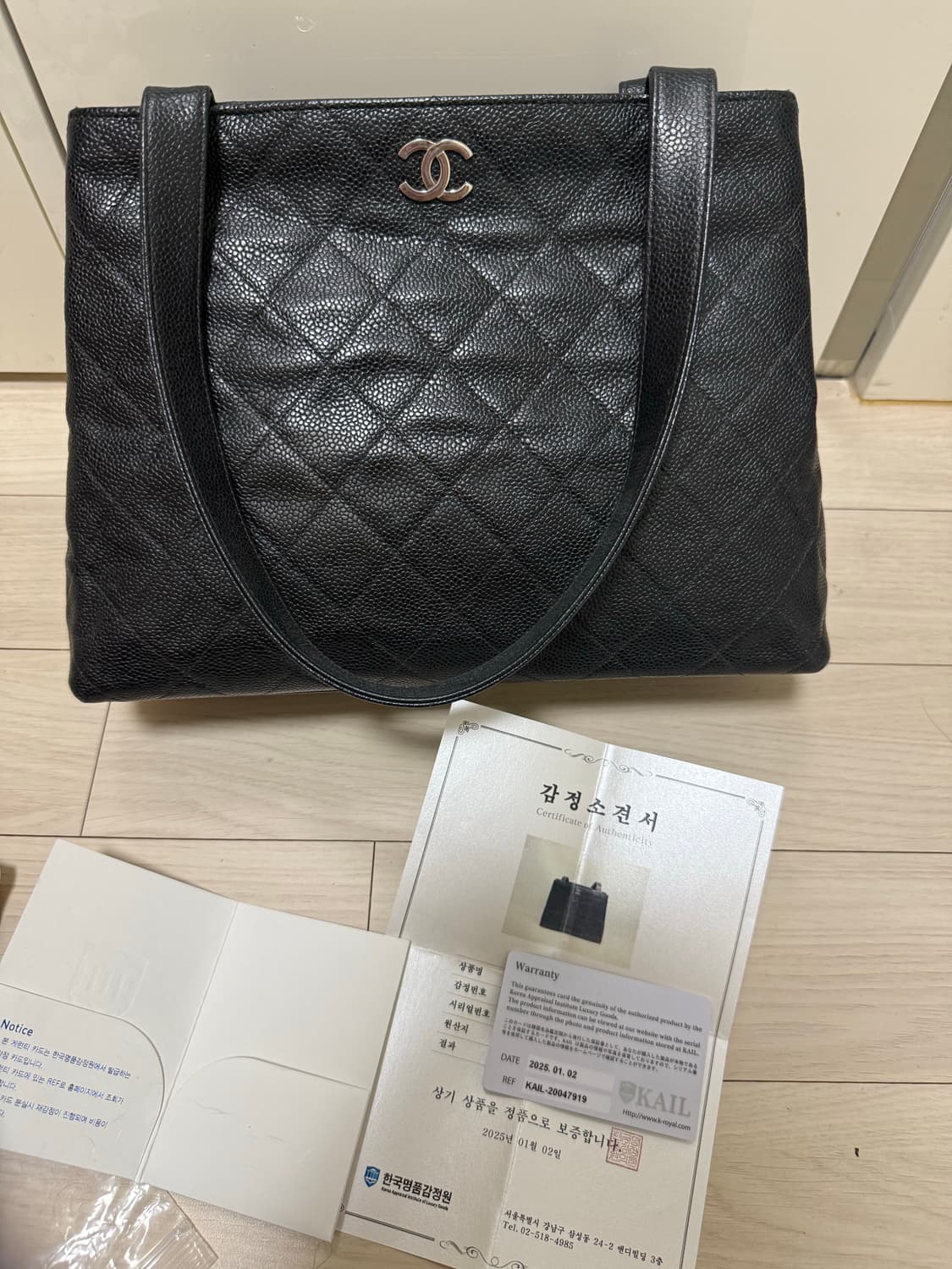 샤넬 빈티지 블랙 캐비어 숄더백 토트백 상품이미지5