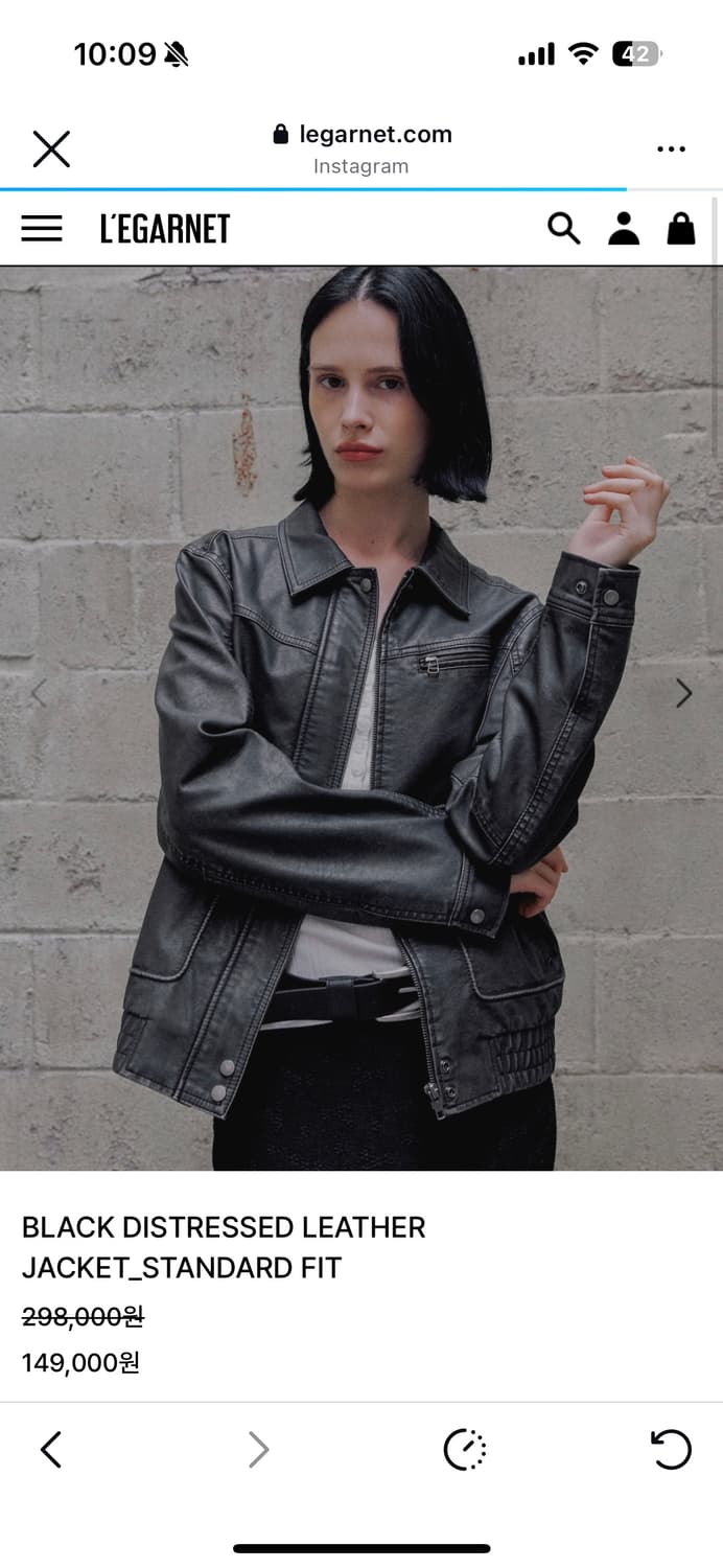 르가넷 빈티지 스탠다드 레더자켓 상품이미지2