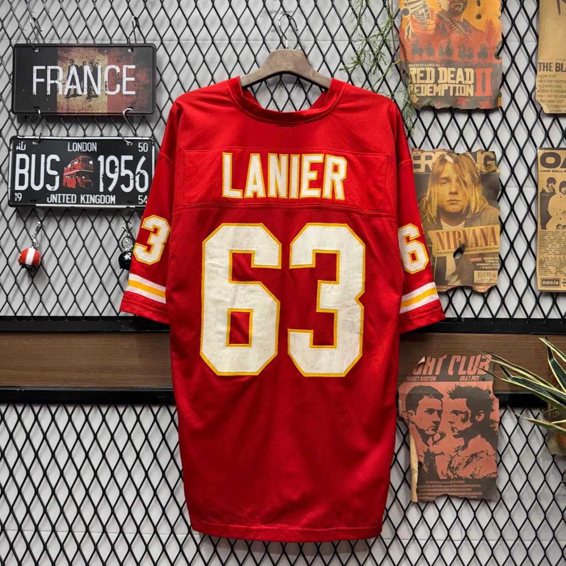 00s 리복 NFL 이큅먼트 온필드 레플리카 반팔 저지 레드 상품이미지4