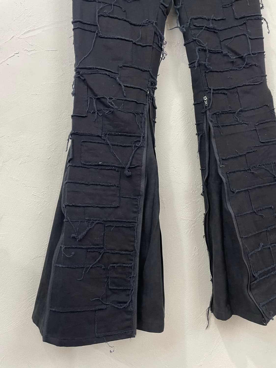 gomme 사이드 집업 크러스트 패치 플레어 진(goat leather) 상품이미지5
