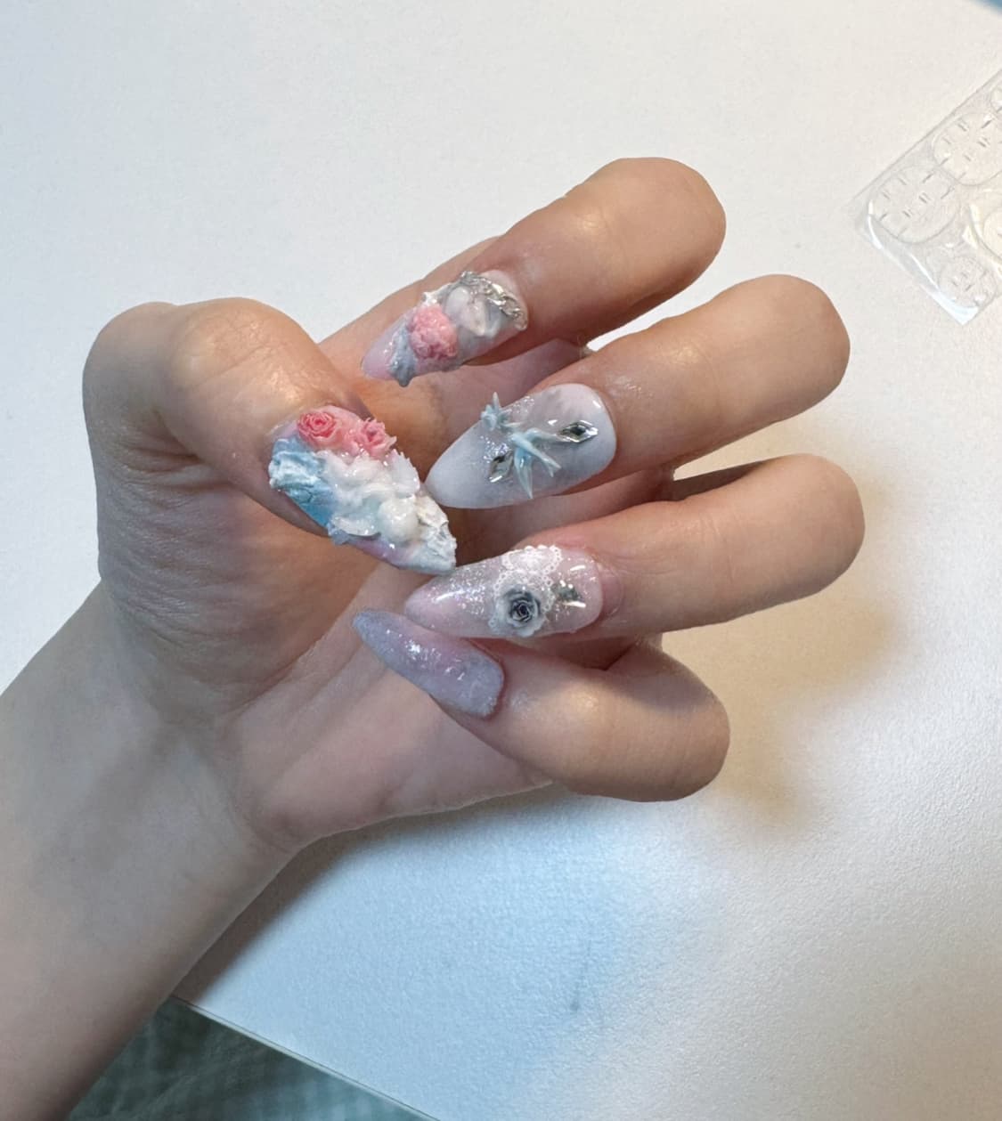 빈티지 로맨스 수제 네일 상품이미지1