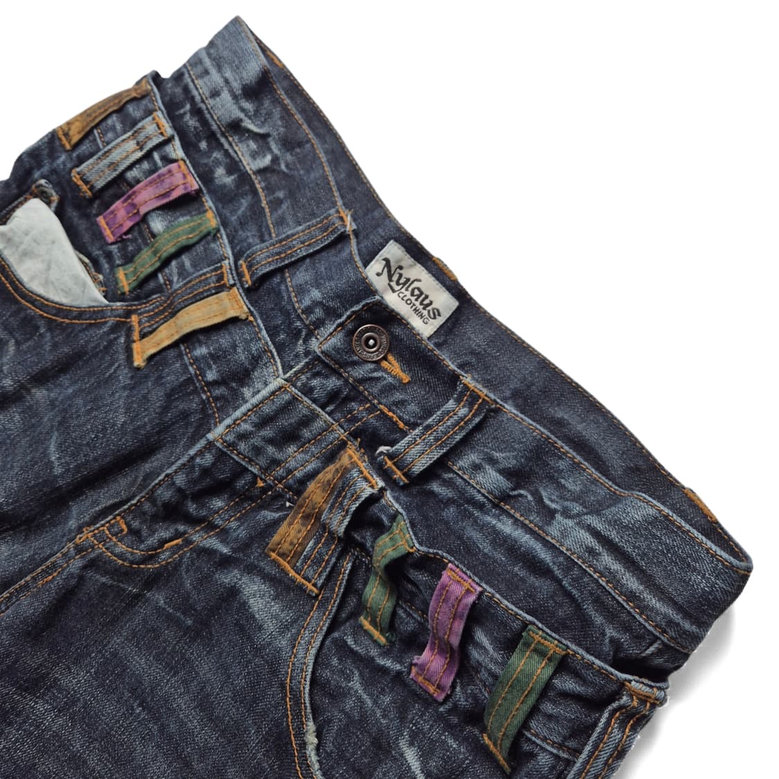 [79] Nylaus 빈티지 더블레이어 워싱 데님팬츠 상품이미지1