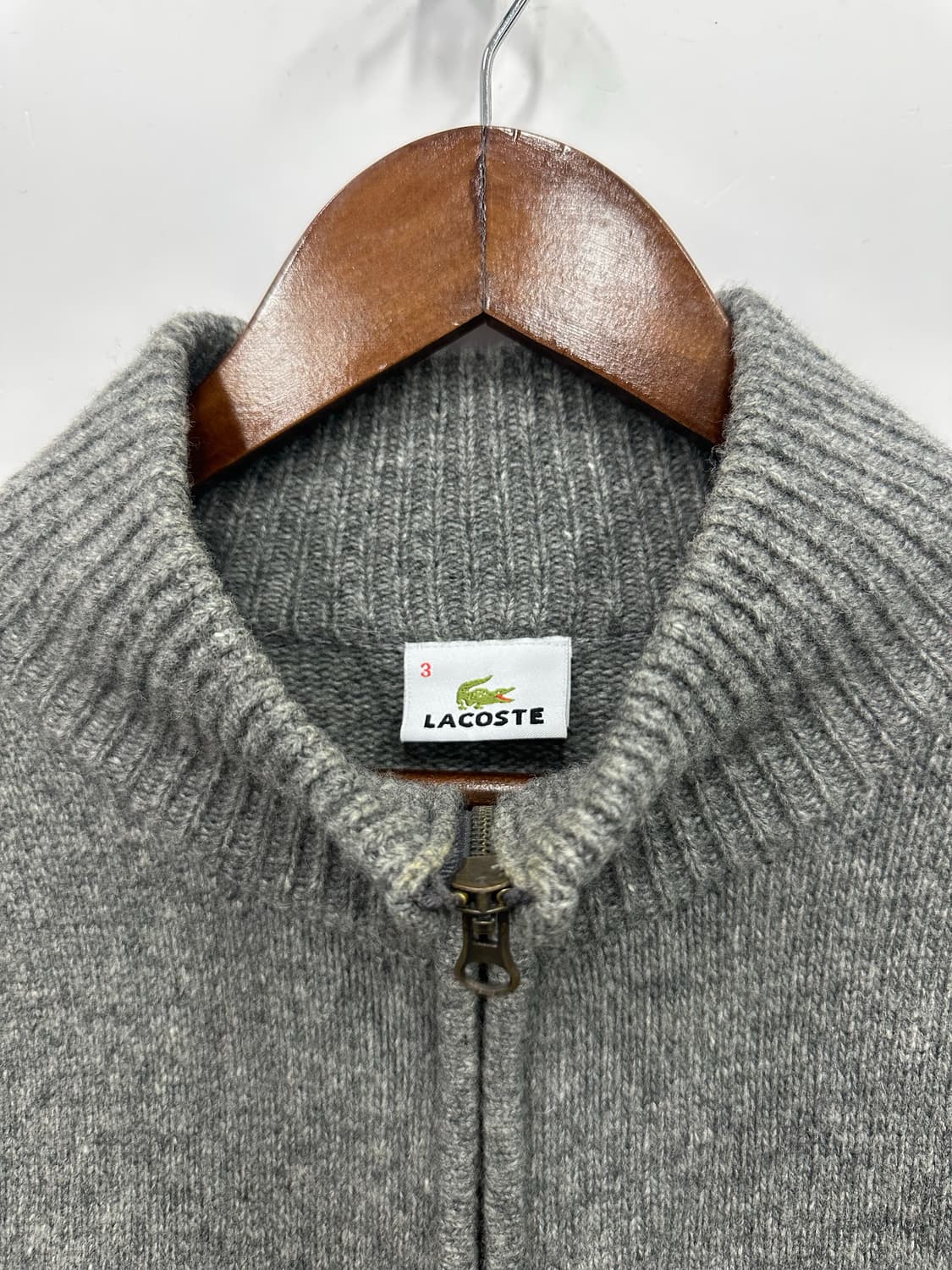 라코스테 그레이 니트집업가다 상품이미지2