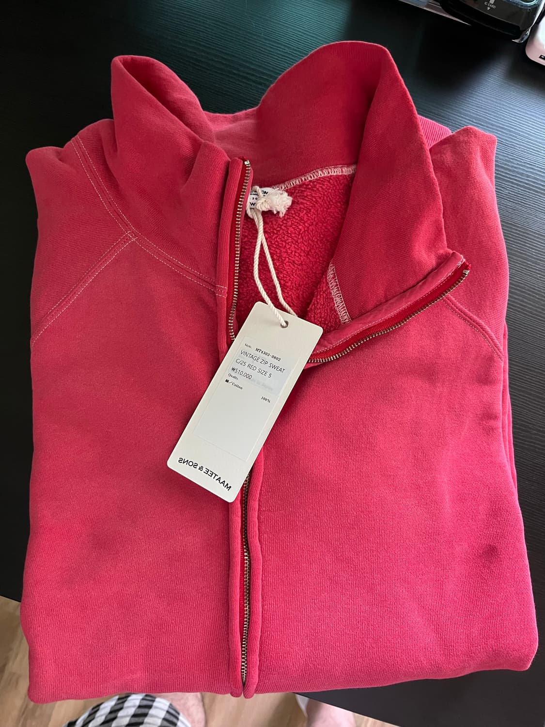 마티앤선즈 빈티지집업 레드 5사이즈 상품이미지1