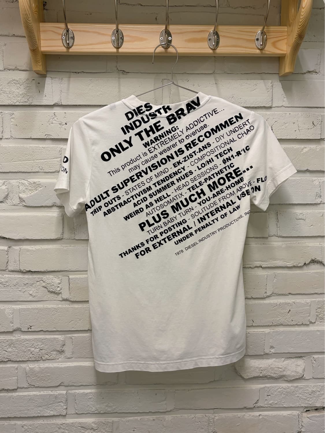 디젤 레터링 반팔 화이트 Diesel lettering 일본 빈티지 상품이미지5