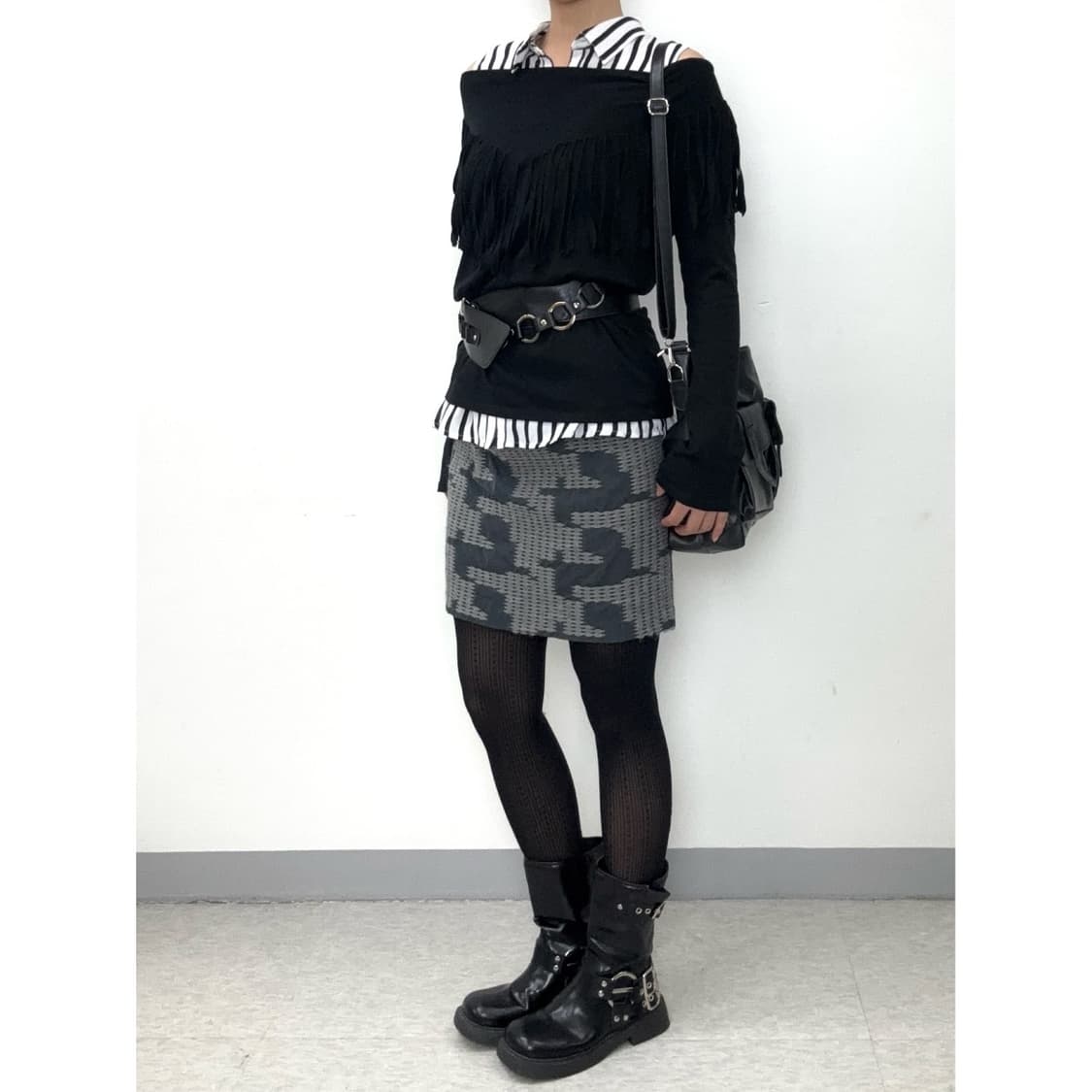 빈티지 그레이 울 스커트 상품이미지8