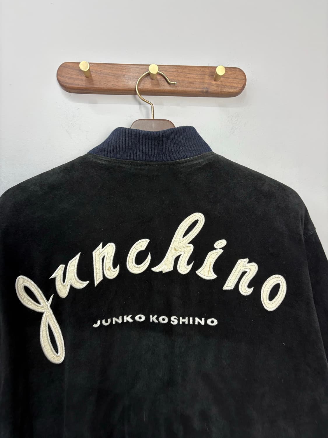 빈티지 JUN CHINO 스웨이드 스타장 블루종 재킷A1870 상품이미지5