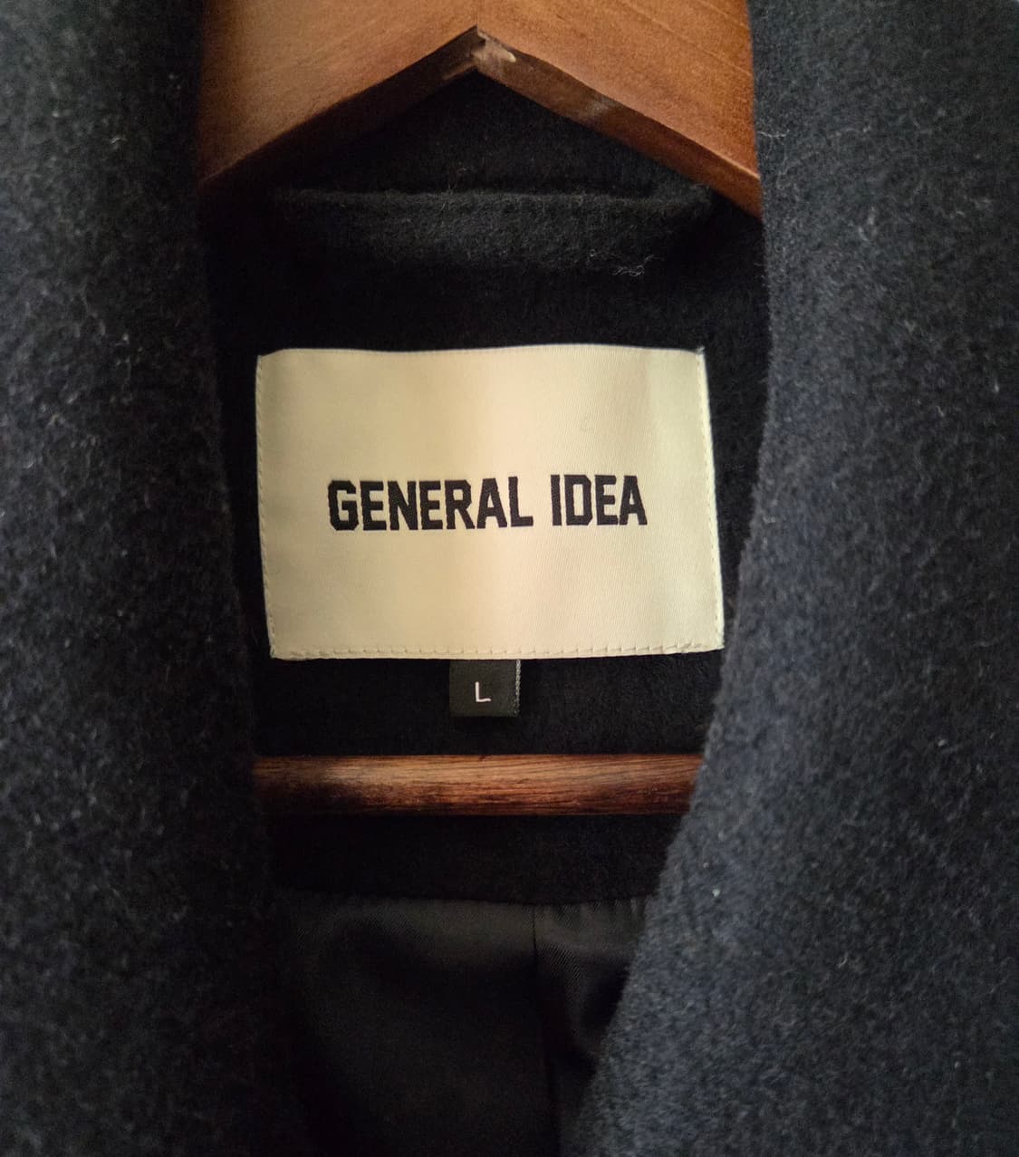 제너럴아이디어 울 블렌드 더블 피코트 다크네이비 L 상품이미지2