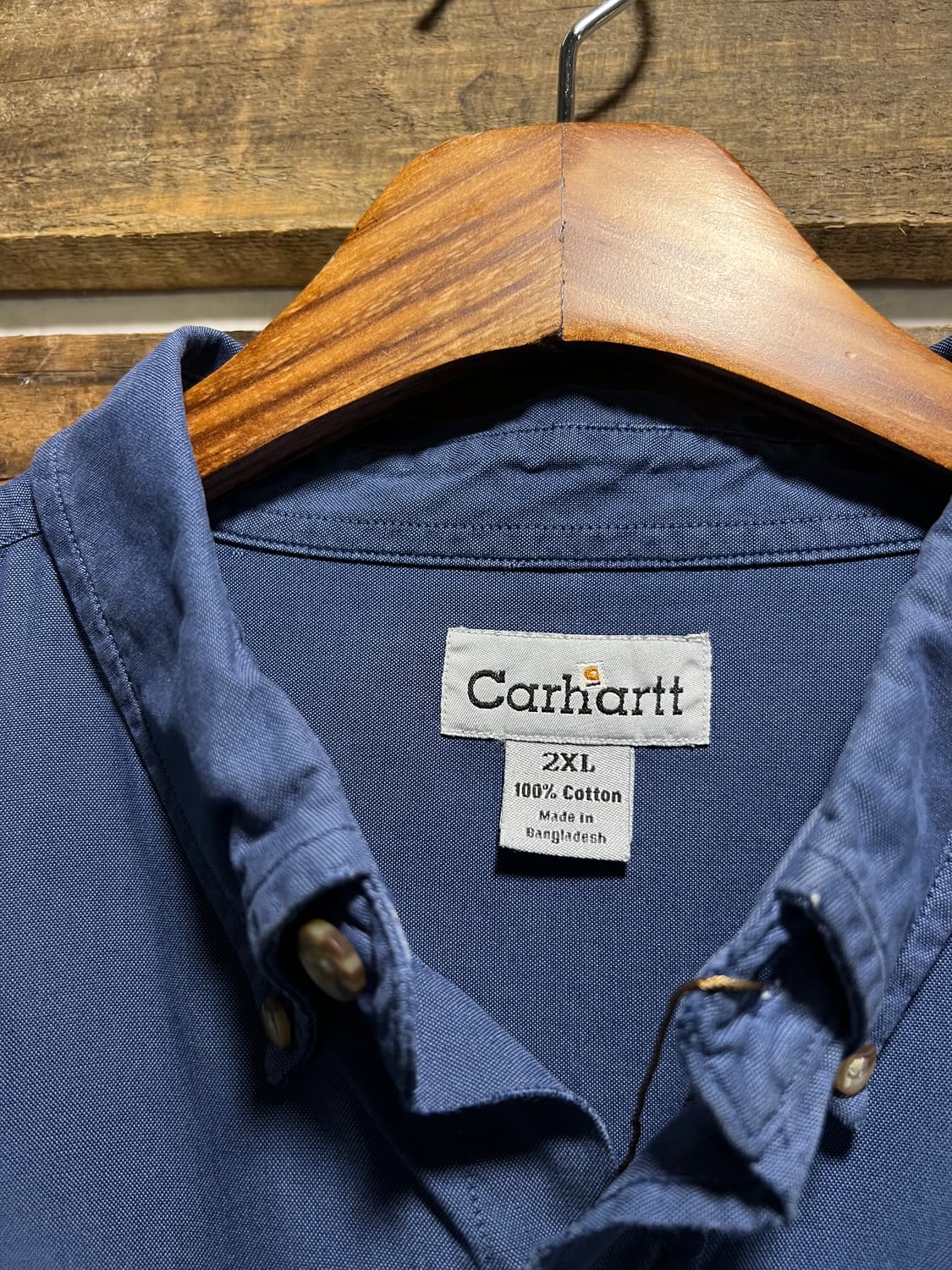 [2XL]칼하트 USA 2포켓 네이비블루 워크 셔츠 상품이미지2
