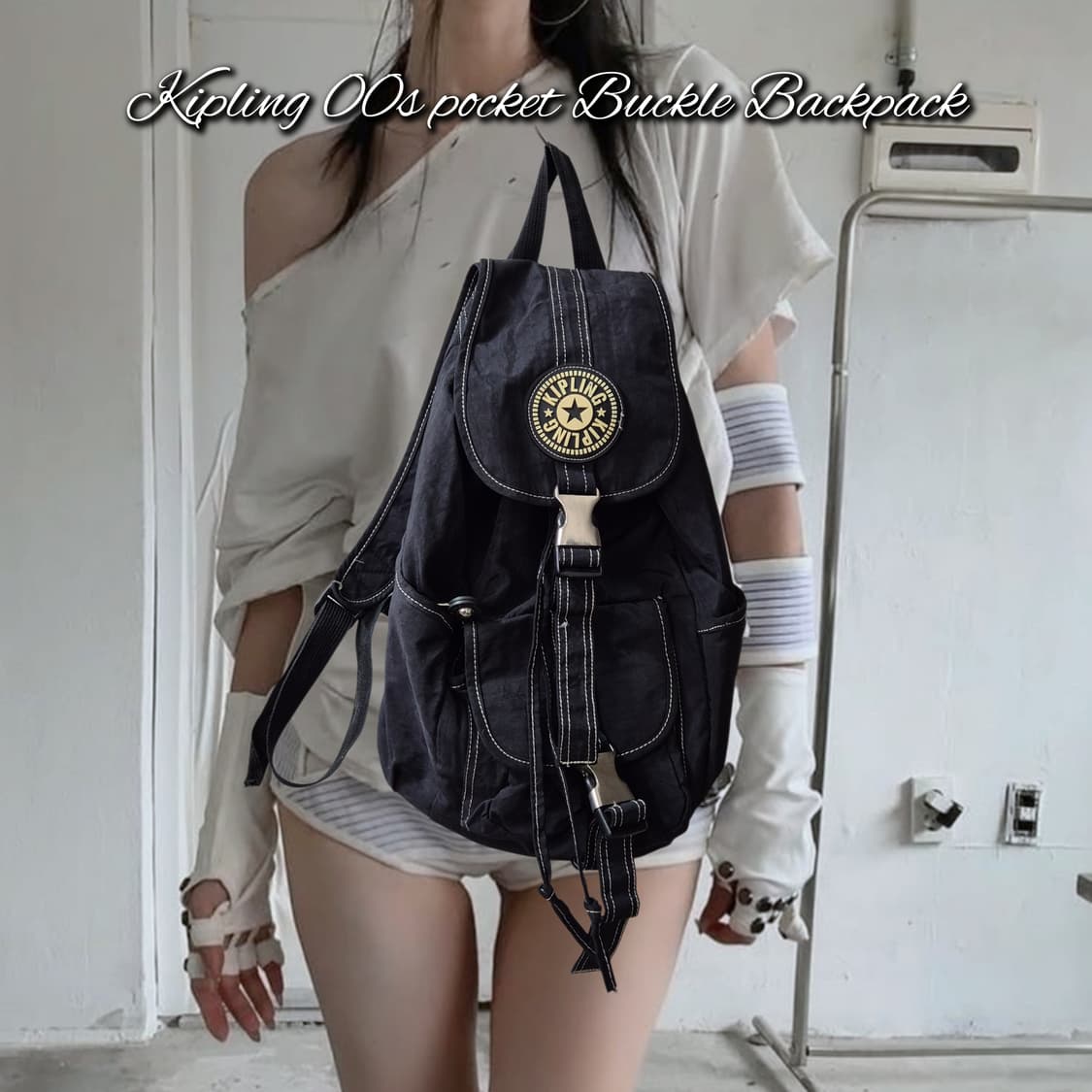 Kipling 00s pocket Buckle Backpack 상품이미지1