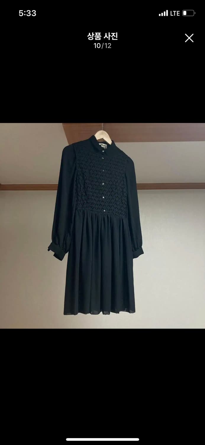 아메리칸어패럴 블랙 레이스 원피스 aa 설리 하객룩 밀크코코아 셀프웨딩 상품이미지7