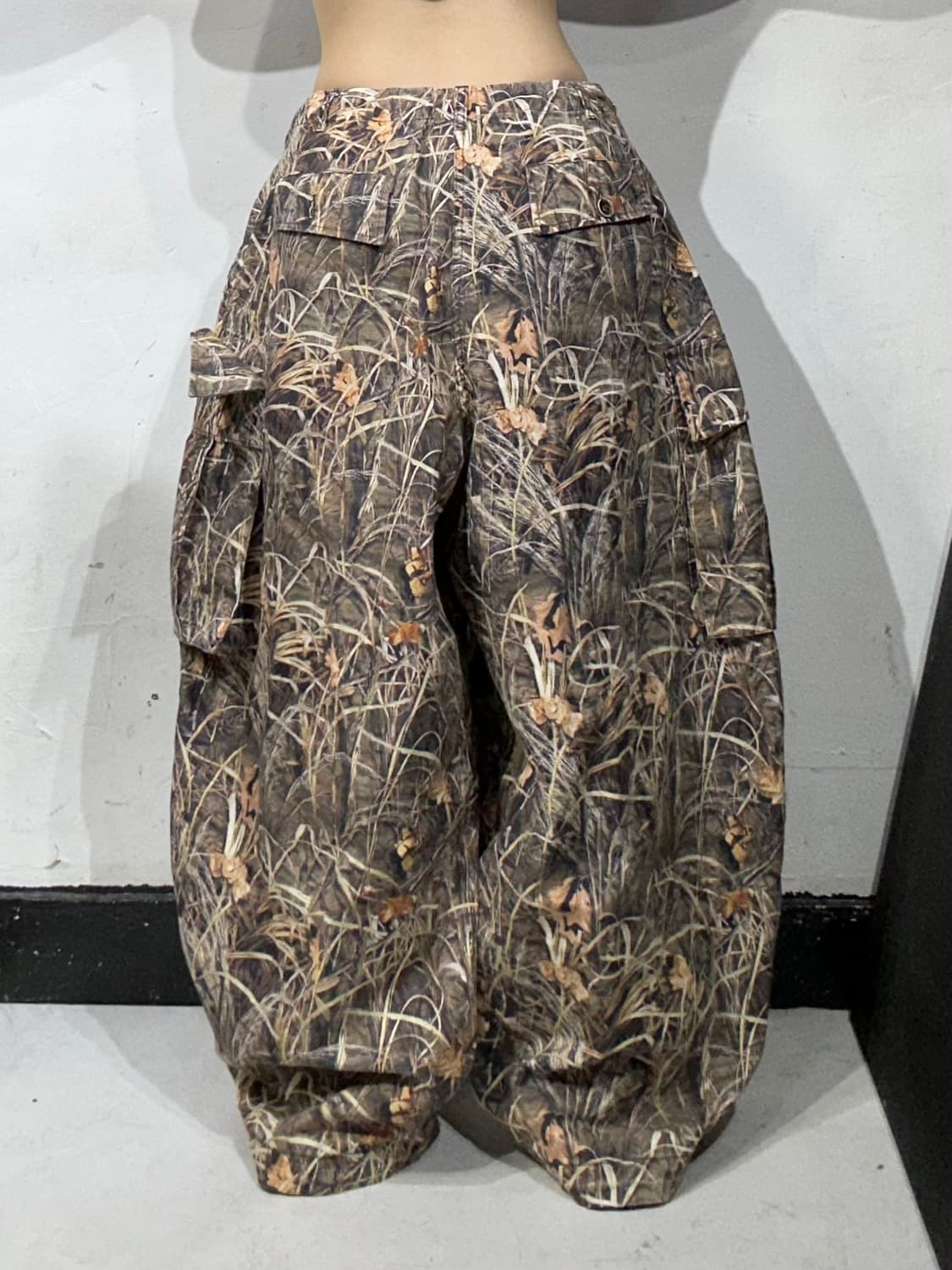 빈티지 베이지 리얼트리 카모 와이드 포켓 포인트 카고 팬츠 바지  상품이미지3