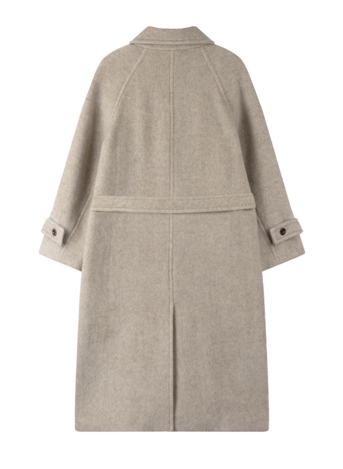 드로우핏우먼 래빗 앙고라 울 발마칸 롱 코트 오트밀 상품이미지4