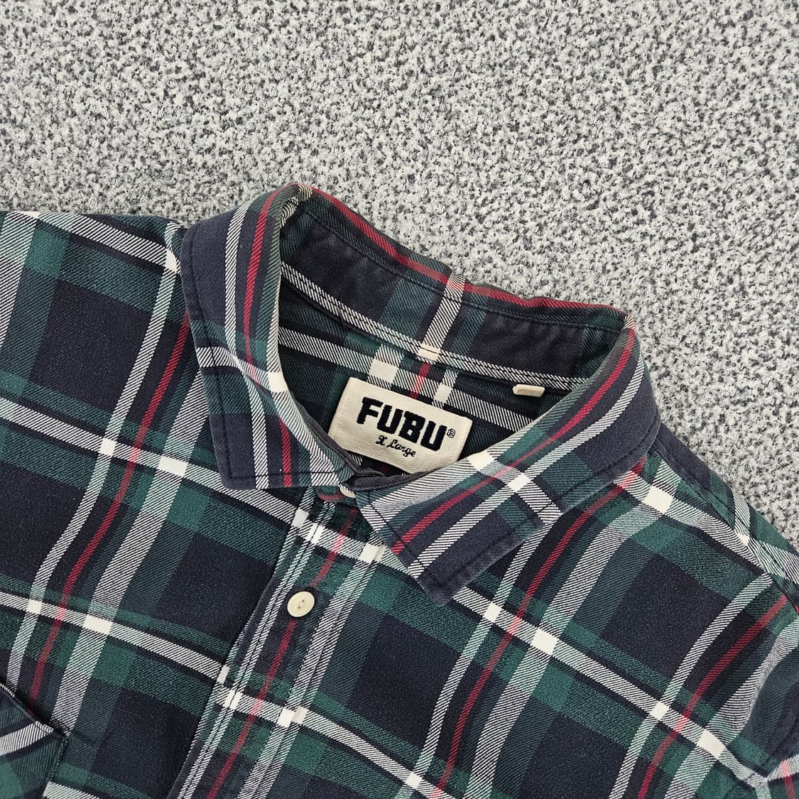 [L] 후부 FUBU 올드스쿨 그린 체크 셔츠 남방 1103JM2 상품이미지2