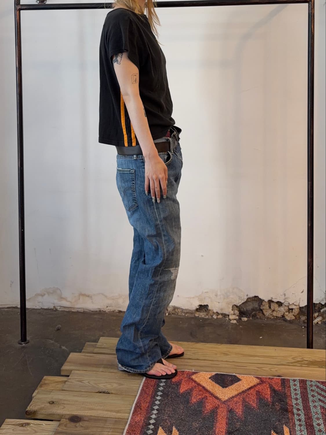 Levi’s 527 부츠컷 데님 팬츠 | 디스트레스드 워싱 상품이미지3