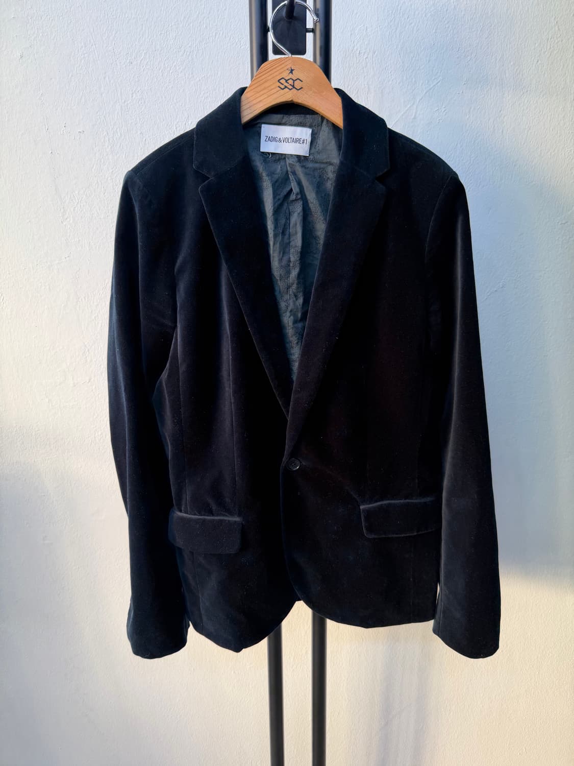 정품) 쟈딕앤볼테르 블랙 벨벳 자켓 40 (55-66) 상품이미지1