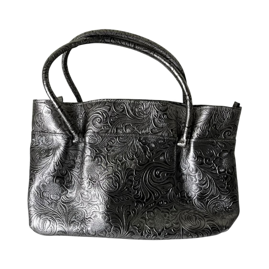 [JPN] 재팬 빈티지 패턴 실버 핸드백 상품이미지1